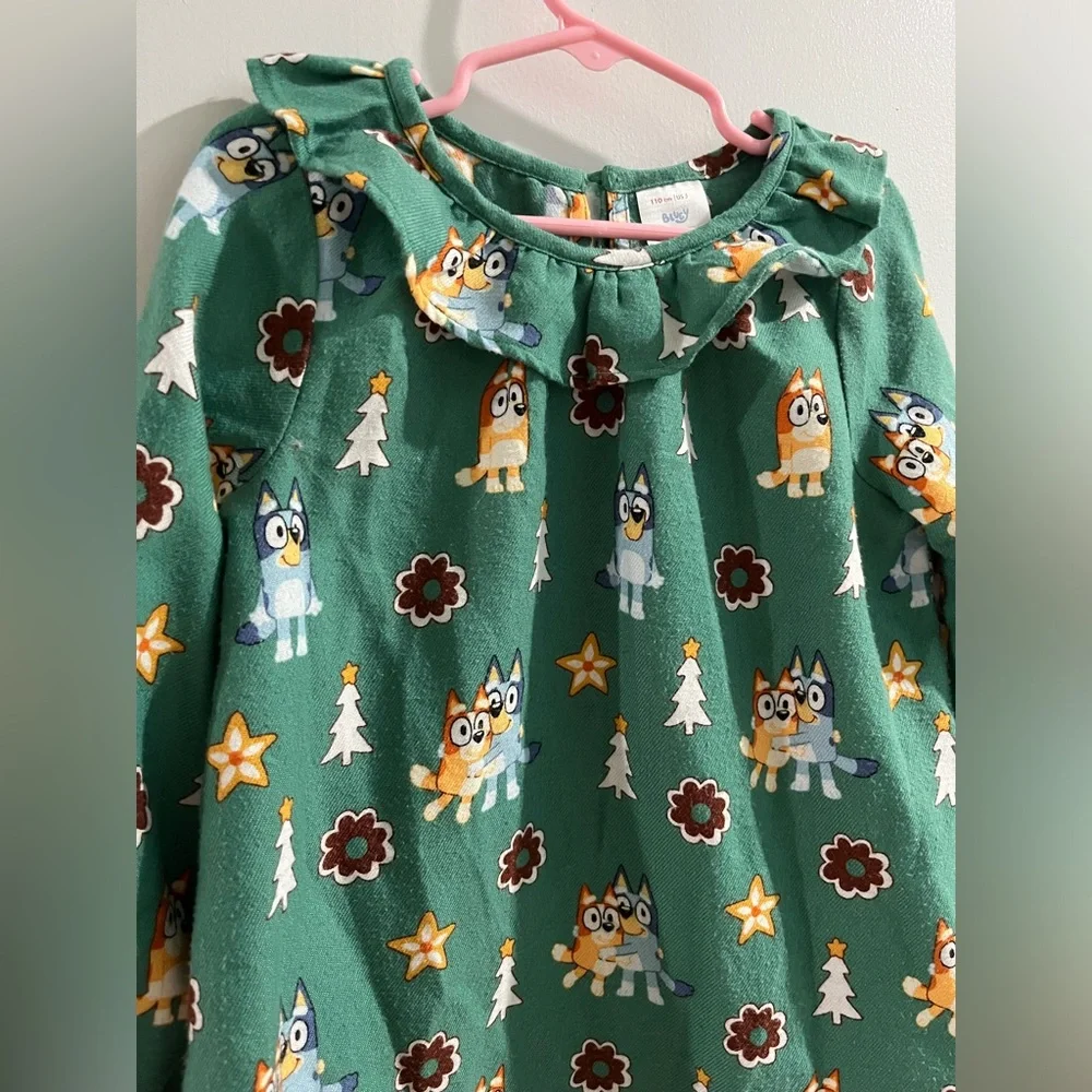 Hannah Anderson Bluey Holiday Flannel Nightgown, size 5